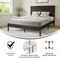Flash Furniture DK Brown Queen Wooden Platform Bed with Headboard MG-09004QB-Q-DKBRN-GG - alternate 10